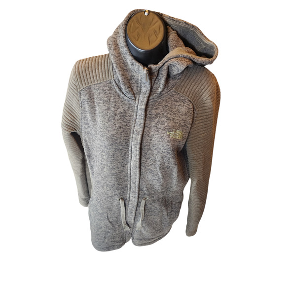North Face Fleece Jacket Hoodie Womens Medium Hooded Full Zip Hiking Sweatshirt - Picture 7 of 11